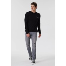 Lee Cooper Renzo Erkek %100 Pamuk O Yaka Uzun Kol T-Shirt Siyah