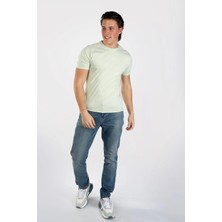 Lee Cooper Gael Erkek %100 Pamuk O Yaka T-Shirt Mint