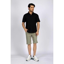 Lee Cooper Lonceso Erkek Dokuma Şort Açık Haki