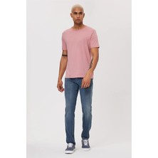 Lee Cooper Gael Erkek %100 Pamuk O Yaka T-Shirt Somon