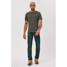 Lee Cooper Gael Erkek %100 Pamuk O Yaka T-Shirt Haki