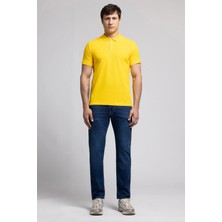 Lee Cooper Basıc Erkek Polo Yaka Pike T-Shirt Sarı