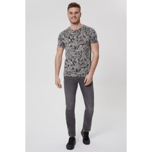Lee Cooper Drake Erkek Bisiklet Yaka T-Shirt Antrasit