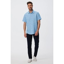 Lee Cooper Andre Erkek Dokuma Gömlek Mavi