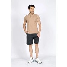 Lee Cooper Arch Erkek %100 Pamuk Polo Yaka T-Shirt Bej