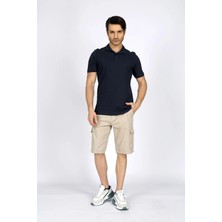 Lee Cooper Man 1 Erkek %100 Pamuk Dokuma Şort Ekru