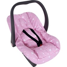 Sevi Bebe Bel Destekli Ana Kucağı Örtüsü ART-61 Pembe-Yıldız %100 Pamuklu Kolay Takılabilir