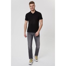 Lee Cooper Mixed Erkek %100 Pamuk Polo Yaka T-Shirt Siyah