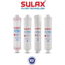 Sulax Inline Su Arıtma Filtresi 4'lü Set
