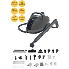 Robo Buharlı Temizleyici 26 Parça 2000w ultra güçlü Gri
