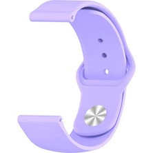 Gpack Samsung Galaxy Watch Gear S3 20MM Kordon Kayış Mat Silikon 20/KRD11E Lila