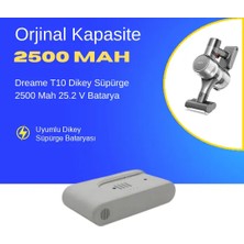 Ümit Maker Dreame T10 Dikey Süpürge 2500 Mah Li-Ion Batarya -Orjinal Uyumlu Uzun Ömürlü, Yüksek Performans Pil