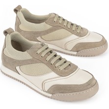 Ziya, Kadın Hakiki Deri Günlük Sneaker 1611022Z2709 Bej