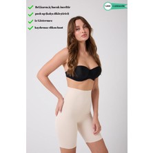 Feyza Design Incelten, Lazer Kesim Paçalı Spor Korse Şort