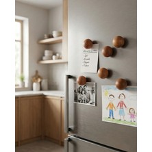 Bevorev 12 Adet Mıknatıslı Ahşap Buzdolabı Magnet Set