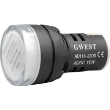 Gwest 22 - 110V - B LED Sinyal 110V. Ac-Dc Beyaz 10 Adet