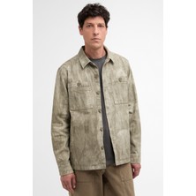 Barbour Ross Printed Dış Gömlek OL37 Grey Olive