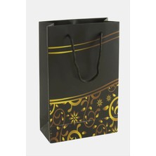 SiHako 11*17 Çiçek Desenli Ipli Karton Çanta 1 Adet