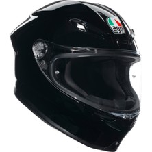 Agv K6 S Black Mono Kapalı Kask Karbon Fiber Malzeme ile Yansıtıcı Özellikli M Beden