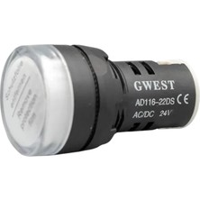 Gwest 22 - 24V - B LED Sinyal 24V. Ac-Dc Beyaz 10 Adet