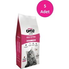 Catzo 1 kg Gurme Yetişkin Kedi Maması Süper Premium Sağlıklı Deri Parlak Tüy - 5 Adet
