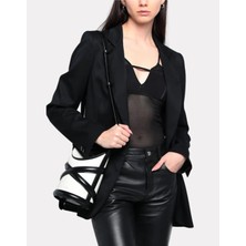 Mcqueen Yumuşak Fildişi ve Siyah Kova Kadın Çanta