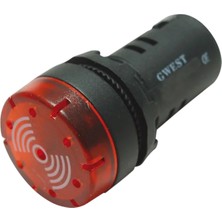 Gwest 22DS/MS24 Sesli LED Flaşör Ikazlı 24V. Ac/dc Kırmızı 10 Adet