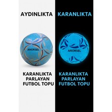Feyza Design Parlayan Mavi Futbol Topu - Gece Oyunları Için Mükemmel