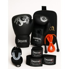 Feyza Design Kick Boks Eldiveni ve Aksesuarlar 5'li Set - Siyah