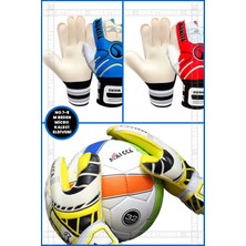 Feyza Design Kırmızı Unisex Profesyonel Kaleci Eldiveni No 7-8, M Beden