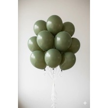 Deniz Party Store Retro Okaliptüs Pastel Latex Balon 12 İnç 10 Adet