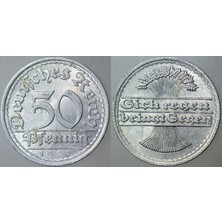 Banknoting Almanya 50 Pfennıg 1920 A. Weimar Cumhuriyeti Dönemi. Çilaltı.