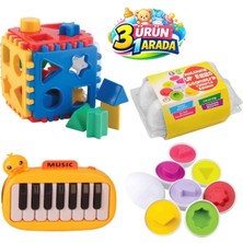 Feyza Design Geometrik Yumurta Eşleme ve Puzzle Seti 12 Parça