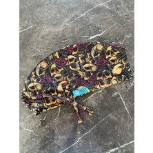 Tosbic's Store Güllü Kurukafa Cerrahi Bone (Ithal Kumaş)