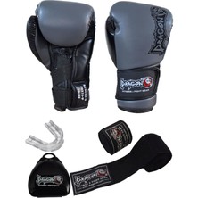 Feyza Design Kickboks ve Muaythai Antreman Seti - 3'lü Eldiven, Bandaj ve Dişlik
