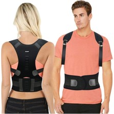 Feyza Design Unisex Sporcu Dik Duruş Korse - Siyah, Orta Boy