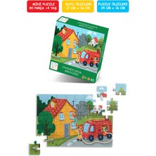 Feyza Design Mini Itfaiyeci Çocuk Puzzle 40 Parça, 3-7 Yaş Için
