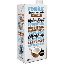 Fomilk Şekersiz Hindistan Cevizi Sütü 1lt