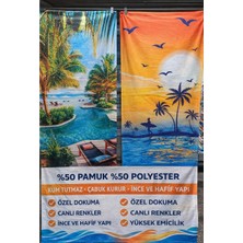 Bilmar Plaj Havlusu 70 x 140 cm Kum Tutmaz - Hafif ve Yüksek Emici x 2 Adet