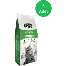 Catzo Premium Kuzu Etli 1 kg Kedi Maması Sağlıklı Deri, Parlak Tüy Bağırsak ve Sindirim Destekli -(5 Adet)