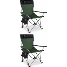 Kılıçaslan Camp Madfox 2'li Prowler 3 Kademeli Yatabilen Kamp Sandalyesi Green/black