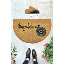 Chilai Home Coco Hoşgeldiniz Nazar 45X75 cm Doğal Koko Kıl Paspas,hindistan Naturel Kapı Önü Paspası