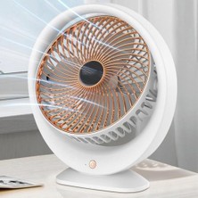 Aksesuarcı Şarjlı Mini Masa Vantilatörü 3 Hız Ayarlanabilir Güçlü Rüzgar 360 Derece Döndürme Taşınabilir Masaüstü Fan Ofis Ev Yatak Odası Dış Mekan Kamp Için Sessiz Soğutma Fanı
