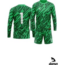 Feyza Design Yeşil Uzun Kollu Kaleci Forması ve Şortu - Nefes Alabilir