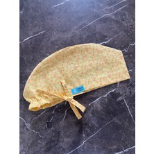 Tosbic's Store Turuncu Çiçekli Cerrahi Bone (Ithal Kumaş)