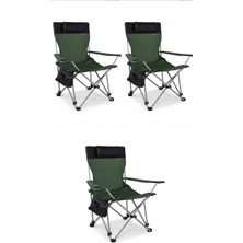 Kılıçaslan Camp Madfox 3'lü Prowler 3 Kademeli Yatabilen Kamp Sandalyesi Green/black