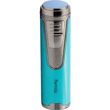 Parmida 4 Torch Pürmüz Mavi Metal Puro Çakmağı