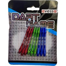 Feyza Design Çok Renkli Alüminyum Dart Oku Shaftı 9'lu Set