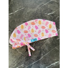 Tosbic's Store Pembe Yapraklar Cerrahi Bone (Ithal Kumaş)