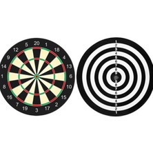 Feyza Design Yüksek Kaliteli Çok Renkli 4 Oklu Dart Seti - Çift Taraflı Tasarım